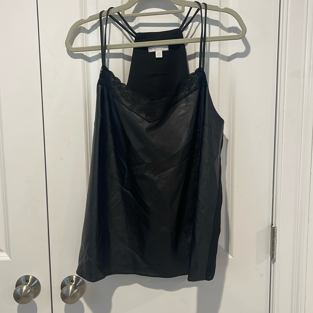 Faux leather tank